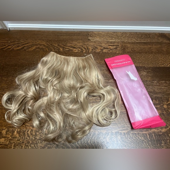 Hair Extensions Elastic Band Secret Miracle Ring Kanekalon Heat Resistant Blonde - Picture 11 of 16